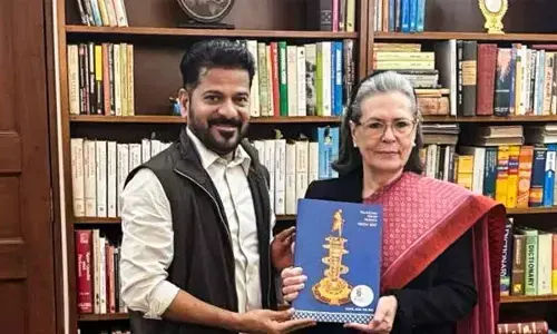 Sonia lauds Revanth’s efforts to develop TG Sonia lauds Revanth’s efforts to develop TG