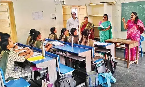 DEO inspects KSR ZP high school for girls