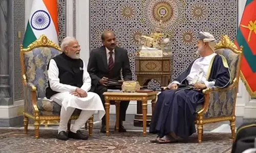 Eyeing robust cooperation across diverse sectors, PM Modi and Oman Sultan hold discussions in Muscat Eyeing robust cooperation across diverse sectors, PM Modi and Oman Sultan hold discussions in Muscat