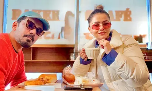 Rubina Dilaik, Abhinav Shukla surprised to find hot black coffee on a roadside vending machine in Japan