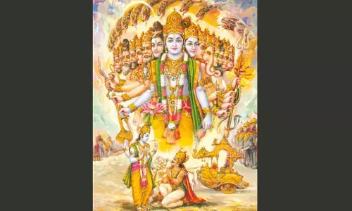 Where dharma breathes between shadows and light