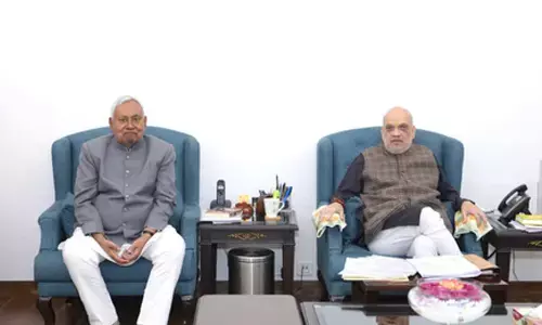 Nitish Kumar meets HM Amit Shah in Delhi, discusses Bihars development projects