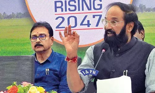 Uttam livid at Harish for spreading canards on irrigation projects in TG