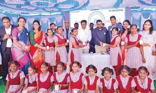 Eco-friendly sanitary cups distributed to KGBV girls Eco-friendly sanitary cups distributed to KGBV girls