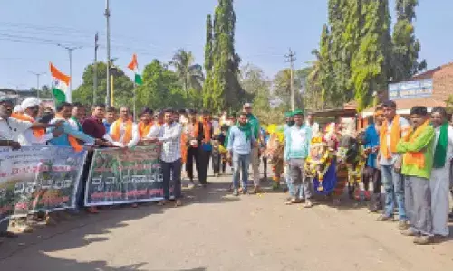 Protest in Sorab Town for recognition of farmer’s festival and naming of roundabout