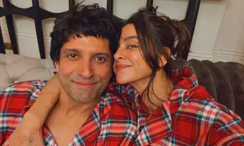Shibani Akhtar twins with hubby Farhan Akhtar as they celebrate the most beautiful time of the year