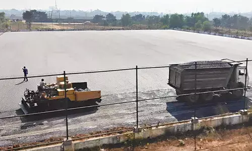 Turf work at hockey stadium halfway completed