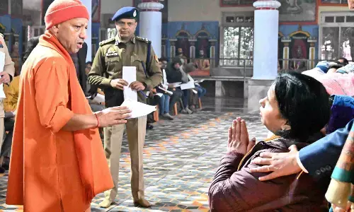 Cm Yogi Holds Janata Darshan At Gorakhnath Temple, Assures Swift Resolution Of Public Grievances Cm Yogi Holds Janata Darshan At Gorakhnath Temple, Assures Swift Resolution Of Public Grievances