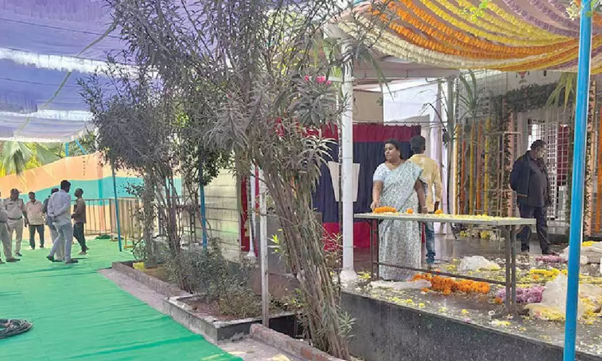 Grand arrangements for devotees at TTD temple Grand arrangements for devotees at TTD temple