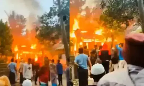 Burning homes, locked doors