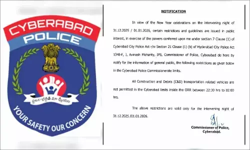 Cyberabad Police Issue Guidelines for a Safe New Year Celebration
