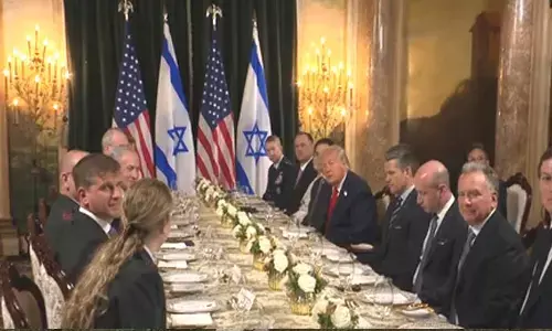 Trump sets hard line on Hamas, Iran at Netanyahu meet