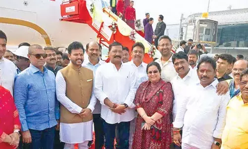 1st validation flight lands at Bhogapuram airport