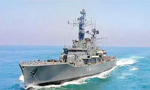 Telangana Governor visits INS Himgiri