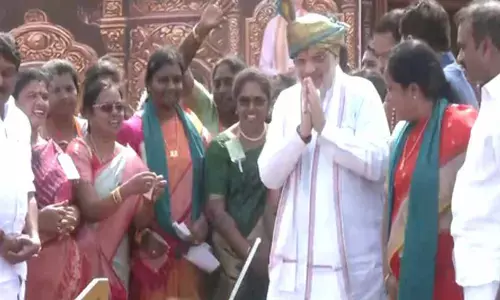 HM Shah attends TN BJPs Modi Pongal celebration in Tiruchi, offers prayer at major temples