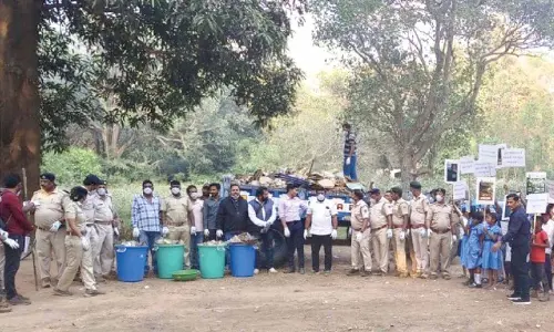 Plastic-free awareness drive held at forest picnic spots