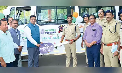 Power Grid hands over Force Traveller to Anantapur police Power Grid hands over Force Traveller to Anantapur police