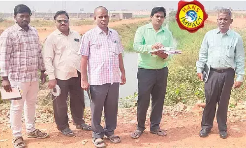 APSIDC acts against GPLIS canal bund encroachment APSIDC acts against GPLIS canal bund encroachment