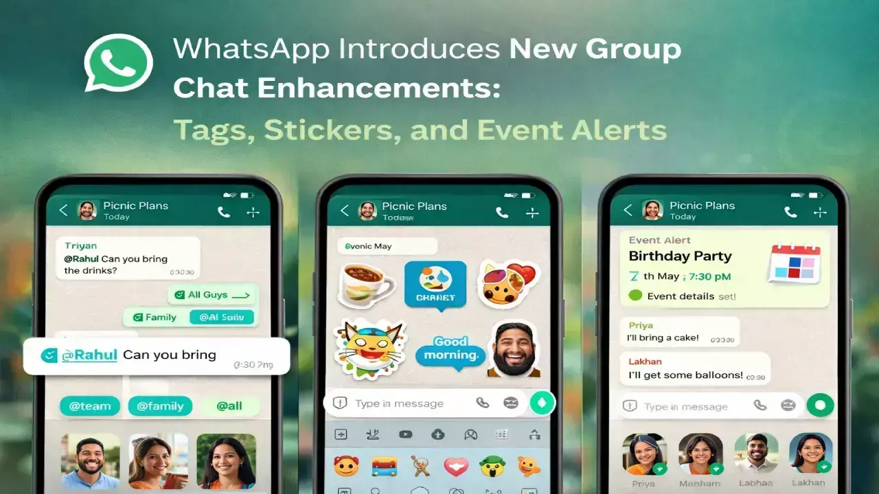 WhatsApp Introduces New Group Chat Enhancements: Tags, Stickers, and Event Alerts WhatsApp Introduces New Group Chat Enhancements: Tags, Stickers, and Event Alerts