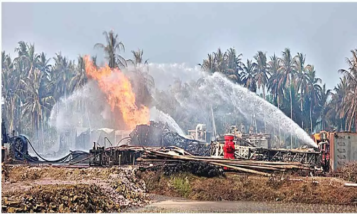 ONGC gas flames brought under control ONGC gas flames brought under control