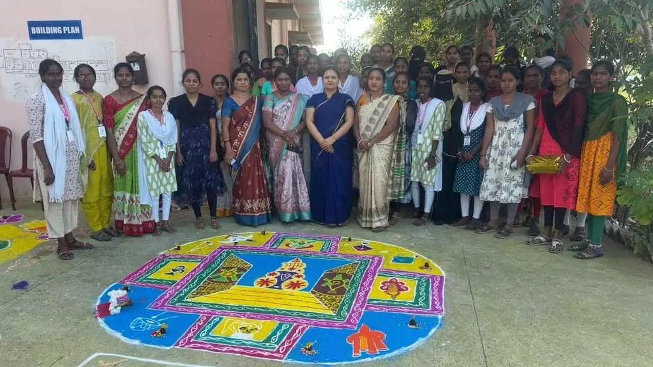 Women Empowerment Cell Organizes Rangoli Competitions Women Empowerment Cell Organizes Rangoli Competitions