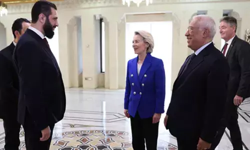 EU leaders meet Syrian President al-Sharaa in Damascus