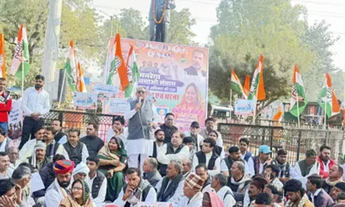 Rajasthan: Congress members in Sawai Madhopur observe day-long fast against G RAM G Act