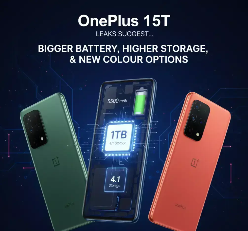 OnePlus 15T Leaks Suggest Bigger Battery, Higher Storage, and New Colour Options