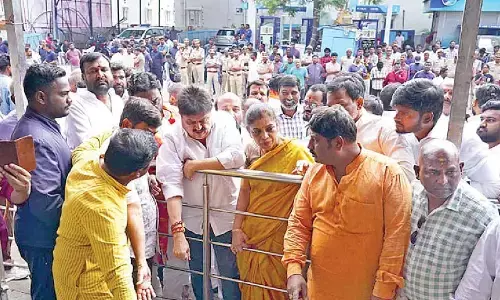 BJP chief Ramchander Rao slams Congress over temple attacks