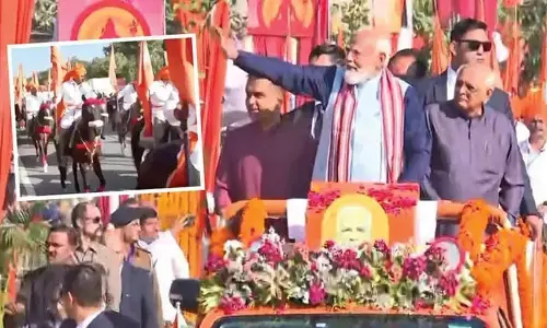 Modi leads Shaurya Yatra in Somnath