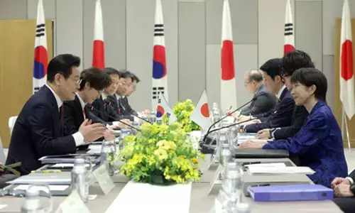 Cooperation between Seoul, Tokyo more important than ever, South Korean President tells Japan PM Cooperation between Seoul, Tokyo more important than ever, South Korean President tells Japan PM