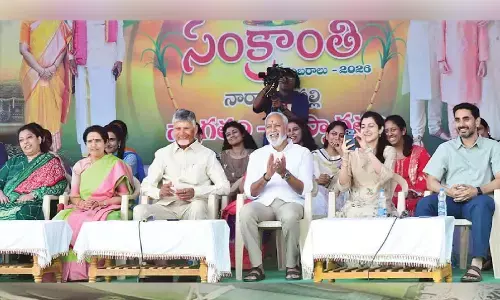 Festive spirit fills Naravaripalle as CM joins Sankranti celebrations