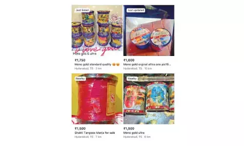 Banned Chinese manja now sold online despite police raids