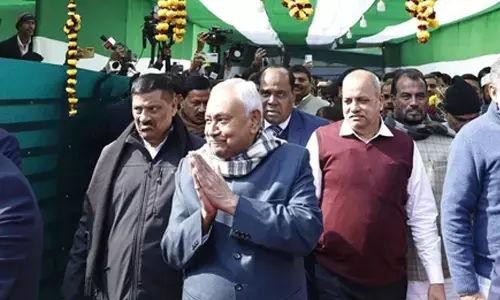 CM Nitish Kumar attends Dahi-Chura feast at JD(U) MLAs residence