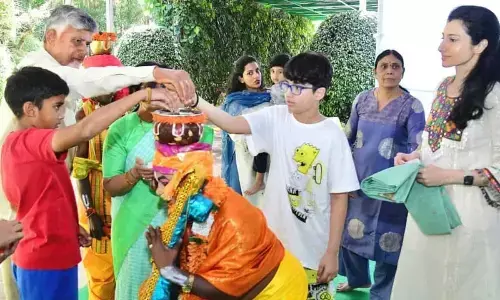 CM Chandrababu Naidu Celebrates Bhogi Festival in Naravaripalli