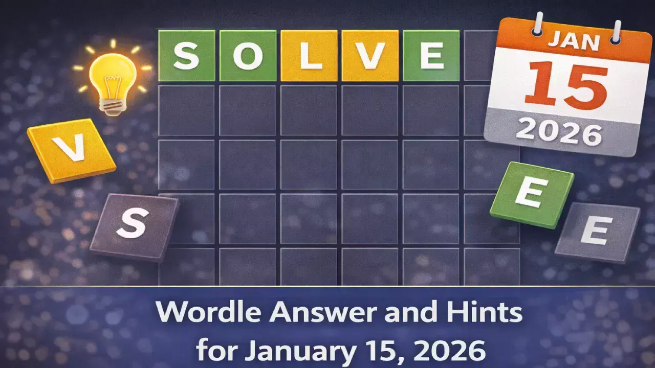 Wordle Answer and Hints for January 15, 2026
