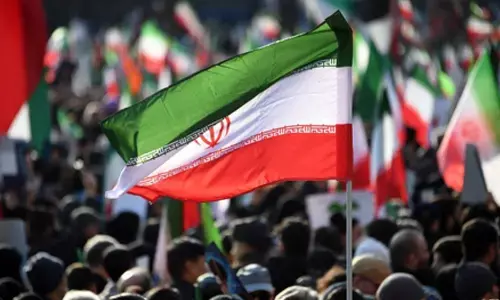 Protests in support of Iran held in Kashmir post-Friday prayers