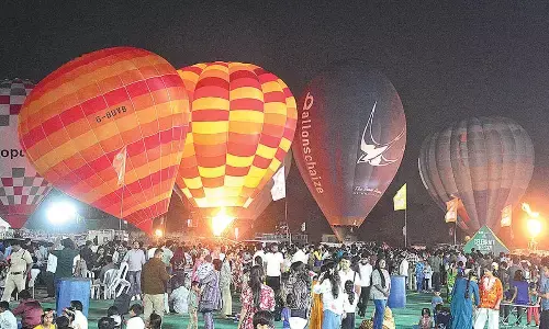 Hot Air Balloon Festival takes off near Golconda Fort