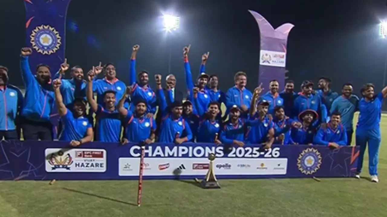 Atharva Taides ton and fine bowling help Vidarbha beat Saurashtra to win Vijay Hazare Trophy