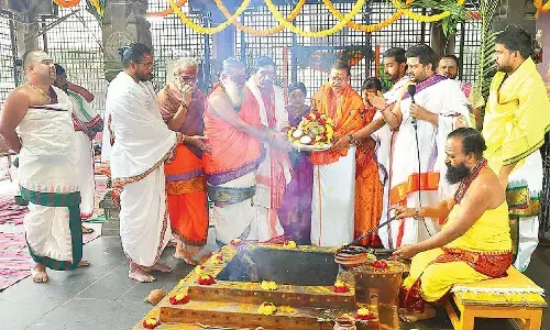 Purnahuti held at Srisailam temple