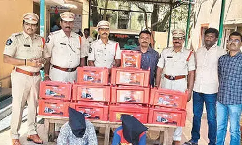 Two held in battery theft cases