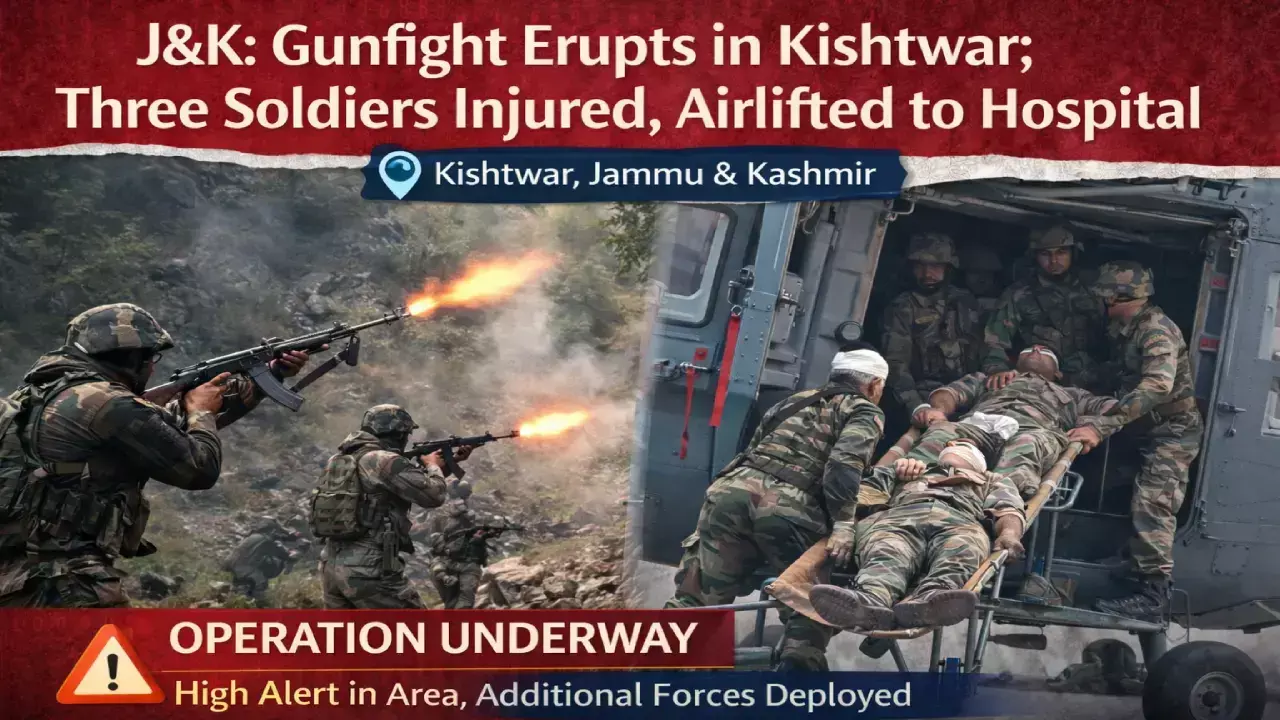 J&K: Gunfight Erupts in Kishtwar; Three Soldiers Injured, Airlifted to Hospital