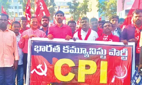 CPI cadre from Gadwal attend CPI meeting in Khammam