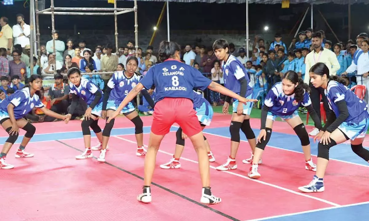 School Games U-14 girls kabaddi championship begins School Games U-14 girls kabaddi championship begins