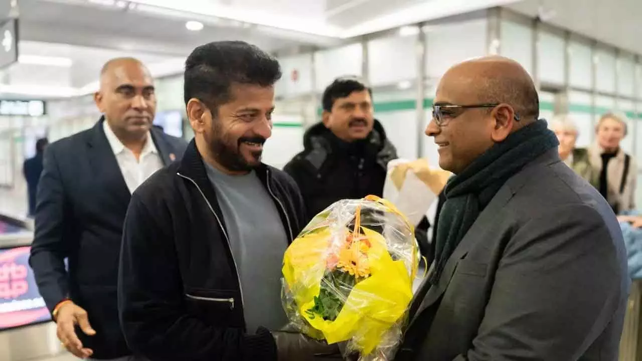 Revanth Reddy Arrives in Switzerland for WEF Revanth Reddy Arrives in Switzerland for WEF