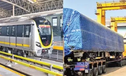 Eighth driverless metro train arrives for Yellow Line operations in B’luru