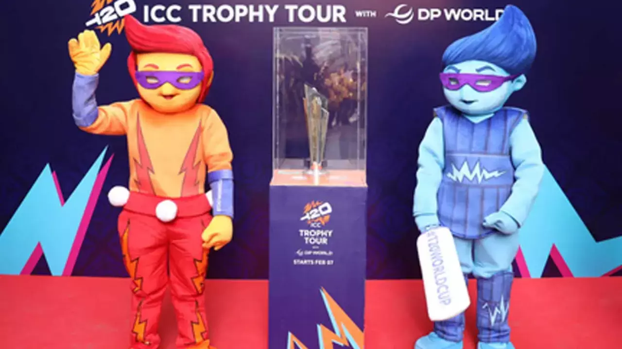 T20 WC 2026 trophy reaches alma maters of Pandya, Kishan and Samson