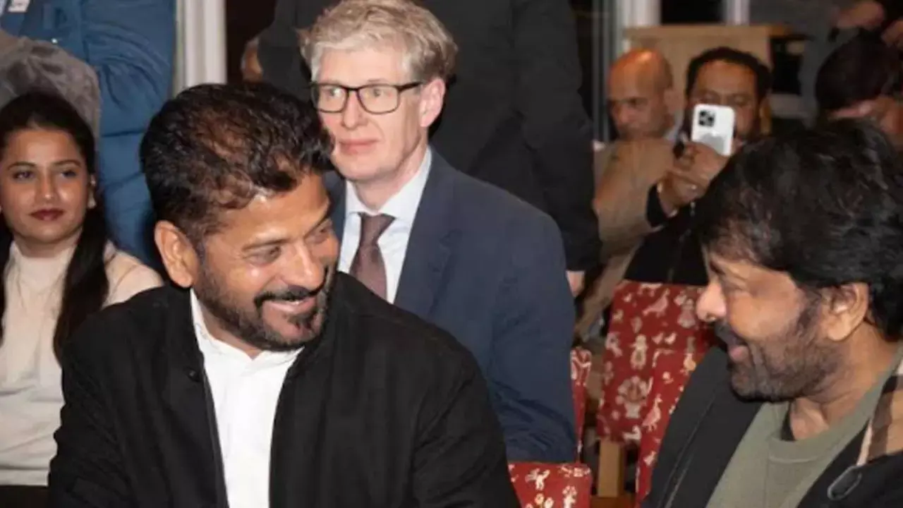 Chiranjeevi joins CM Revanth Reddy at WEF 2026