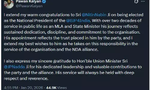 Naidu, Pawan and Lokesh hail Nabin’s elevation as BJP chief