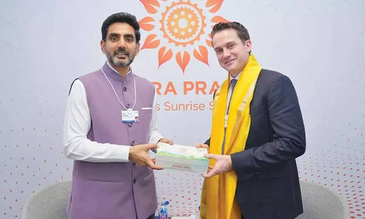 Lokesh pushes clean energy in talks with Brookfield at Davos Lokesh pushes clean energy in talks with Brookfield at Davos